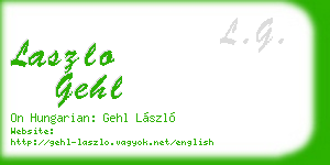 laszlo gehl business card